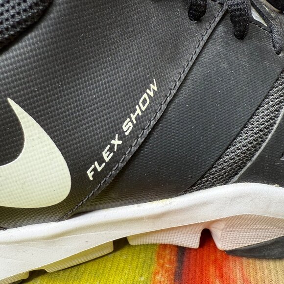 Nike Flex Show Mens Size 11.5 Black & White Athletic Training Sneakers - Picture 4 of 10